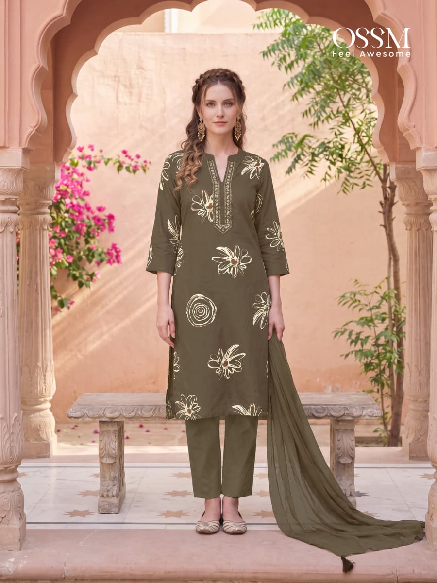 Mahima Vol 2 Ossm Rayon 22Kg Readymade Pant Style Suits Exporter