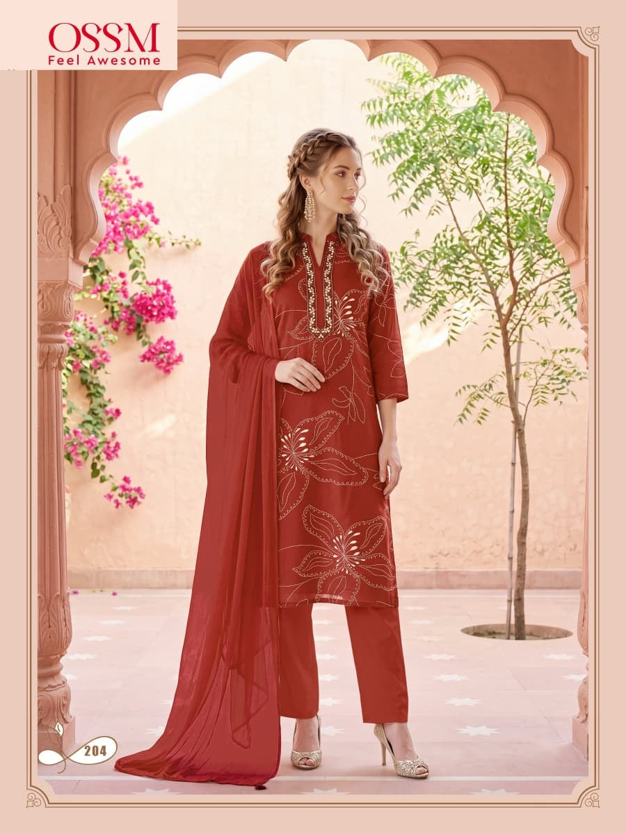 Mahima Vol 2 Ossm Rayon 22Kg Readymade Pant Style Suits Exporter