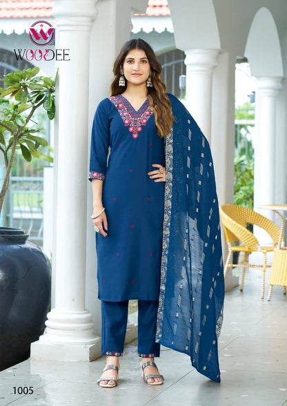 Mahima Woodee Gadwal Readymade Pant Style Suits Wholesaler Ahmedabad
