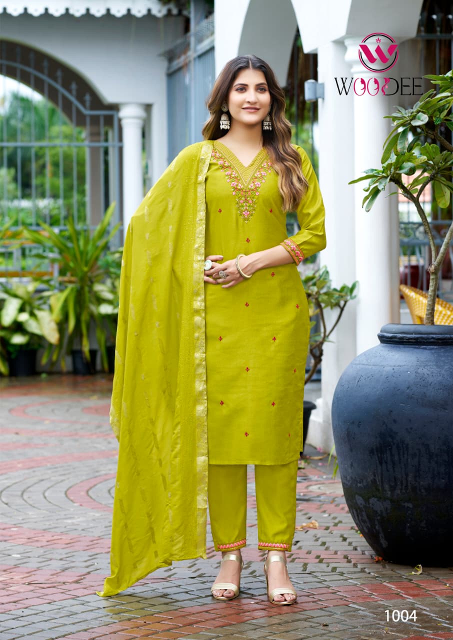 Mahima Woodee Gadwal Readymade Pant Style Suits Wholesaler Ahmedabad