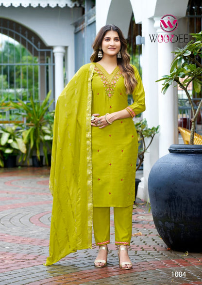 Mahima Woodee Gadwal Readymade Pant Style Suits Wholesaler Ahmedabad