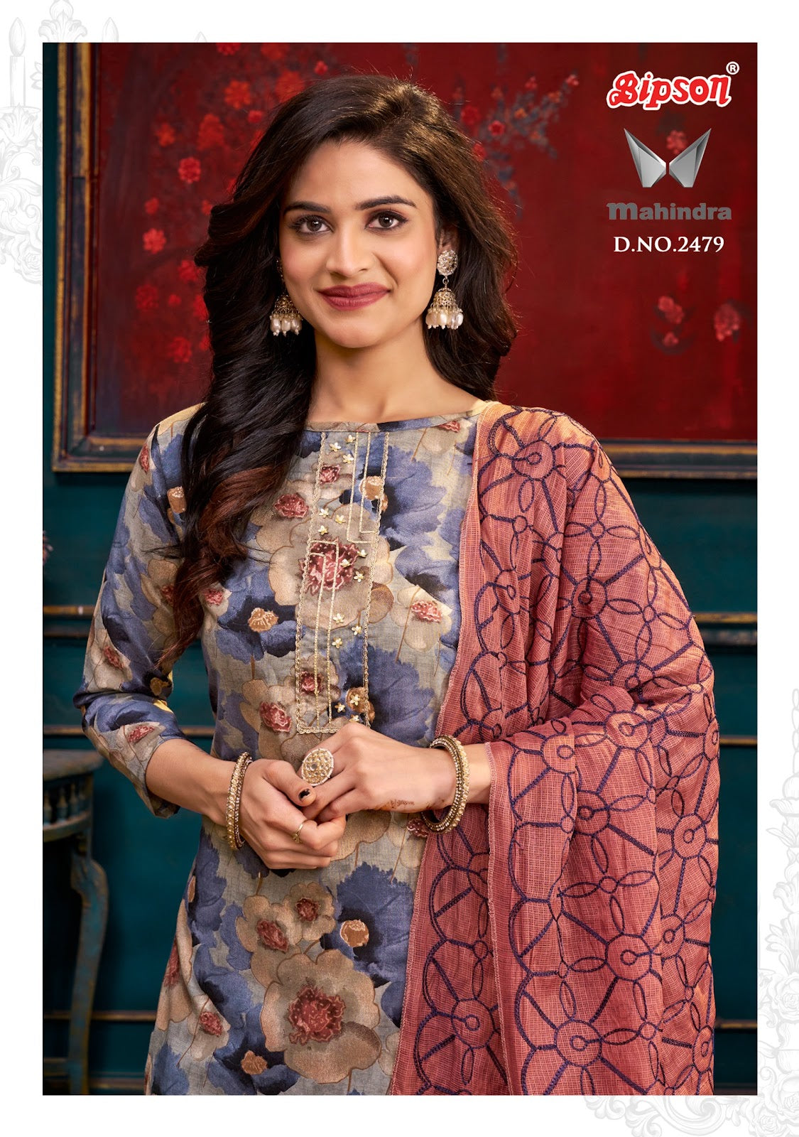 Mahindra 2479 Bipson Prints Cotton Pant Style Suits