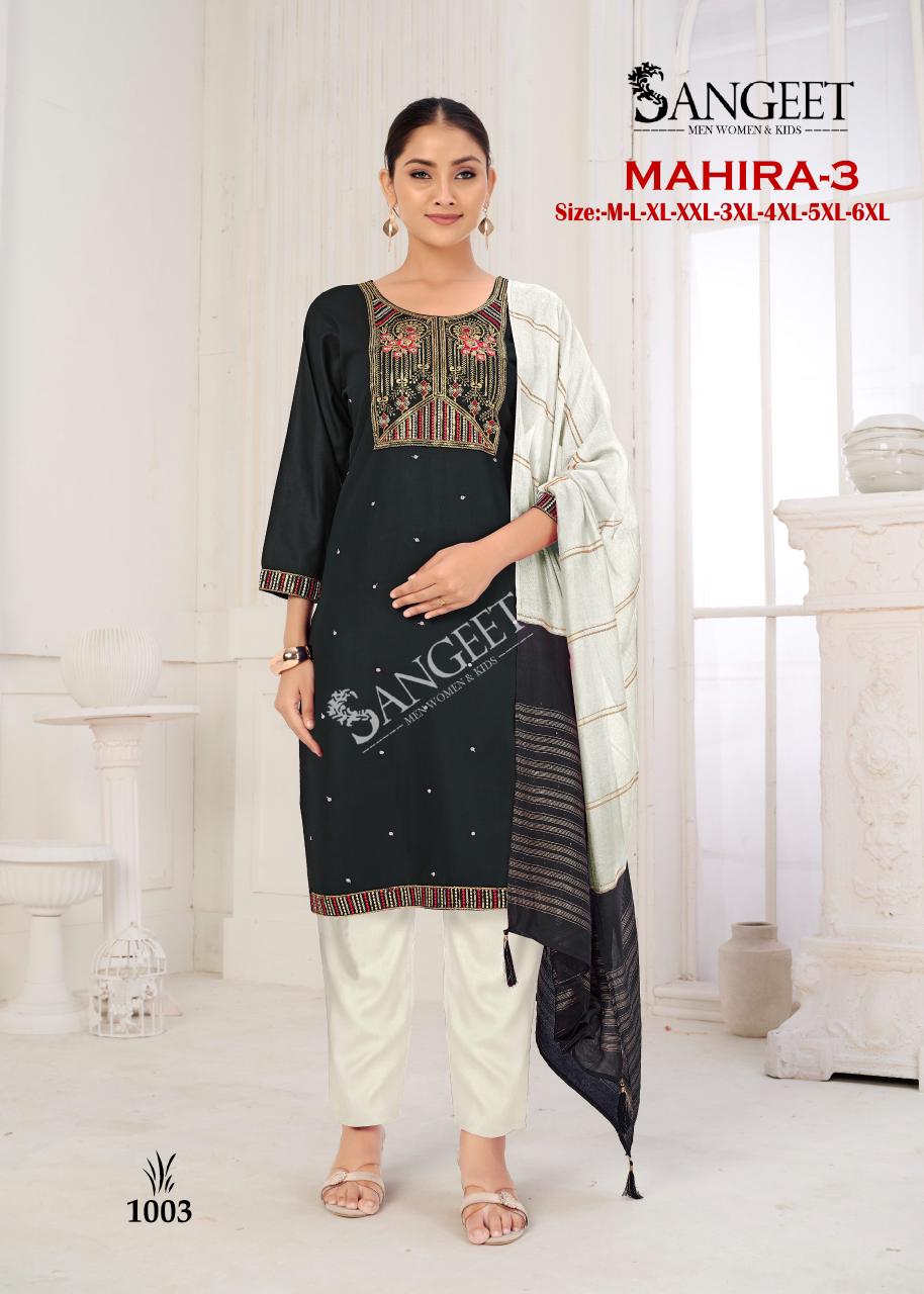 Mahira 3 Sangeet Viscose Rayon Readymade Pant Style Suits Wholesale Price