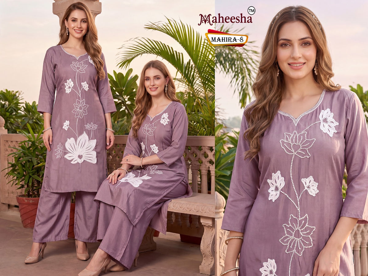Mahira 8 To 11 Maheesha Silk Co Ord Set Wholesaler Ahmedabad