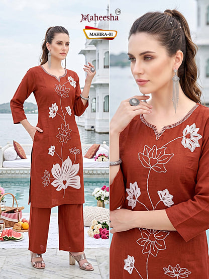 Mahira Maheesha Wrinkle Co Ord Set Manufacturer Gujarat