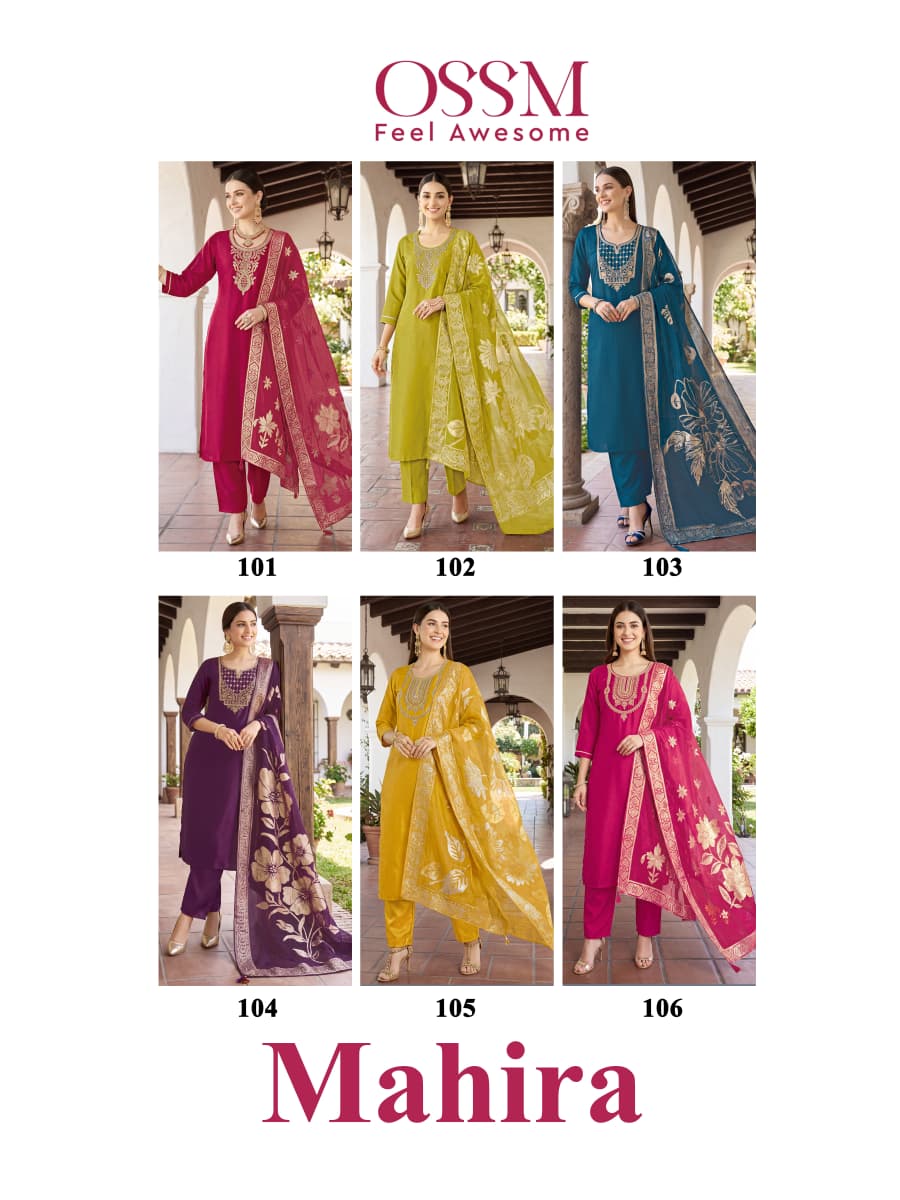 Mahira Ossm Viscose Readymade Pant Style Suits Wholesaler India