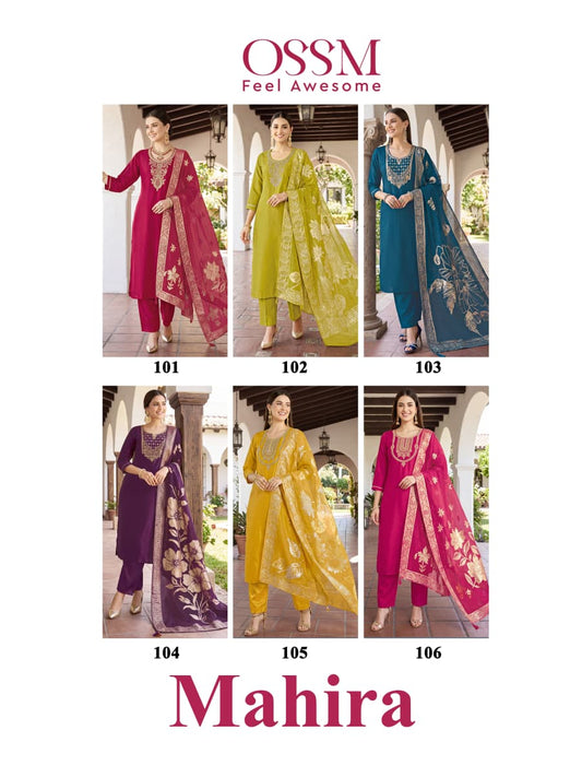 Mahira Ossm Viscose Readymade Pant Style Suits Wholesaler India