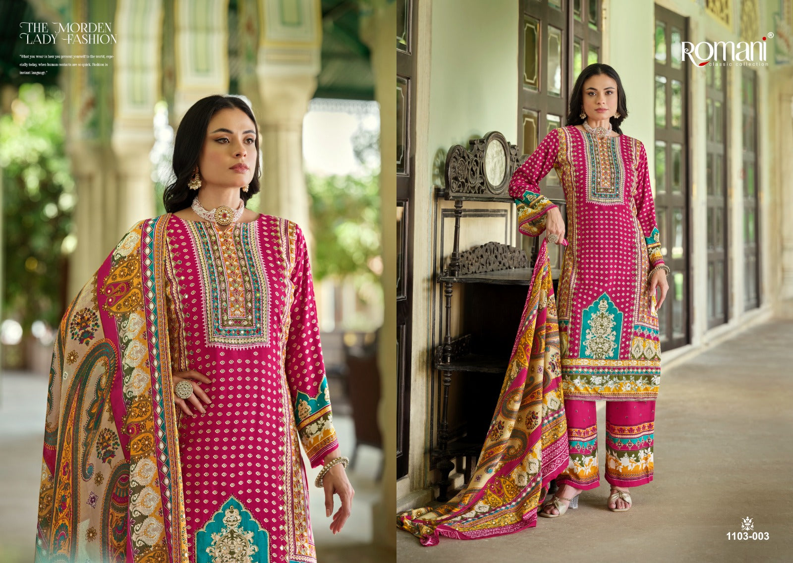 Mahira Romani Soft Cotton Karachi Salwar Suits Wholesale Price