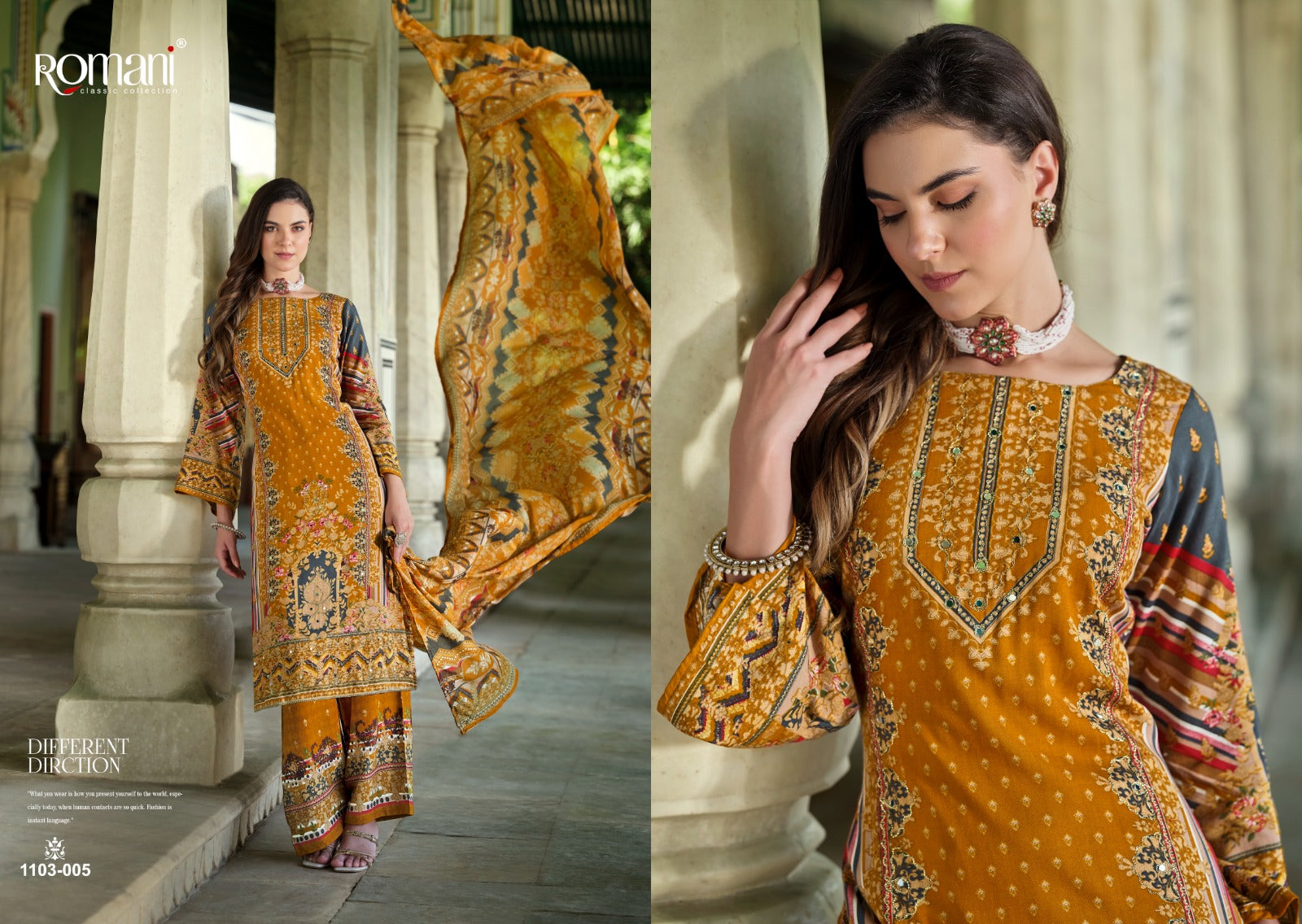 Mahira Romani Soft Cotton Karachi Salwar Suits Wholesale Price
