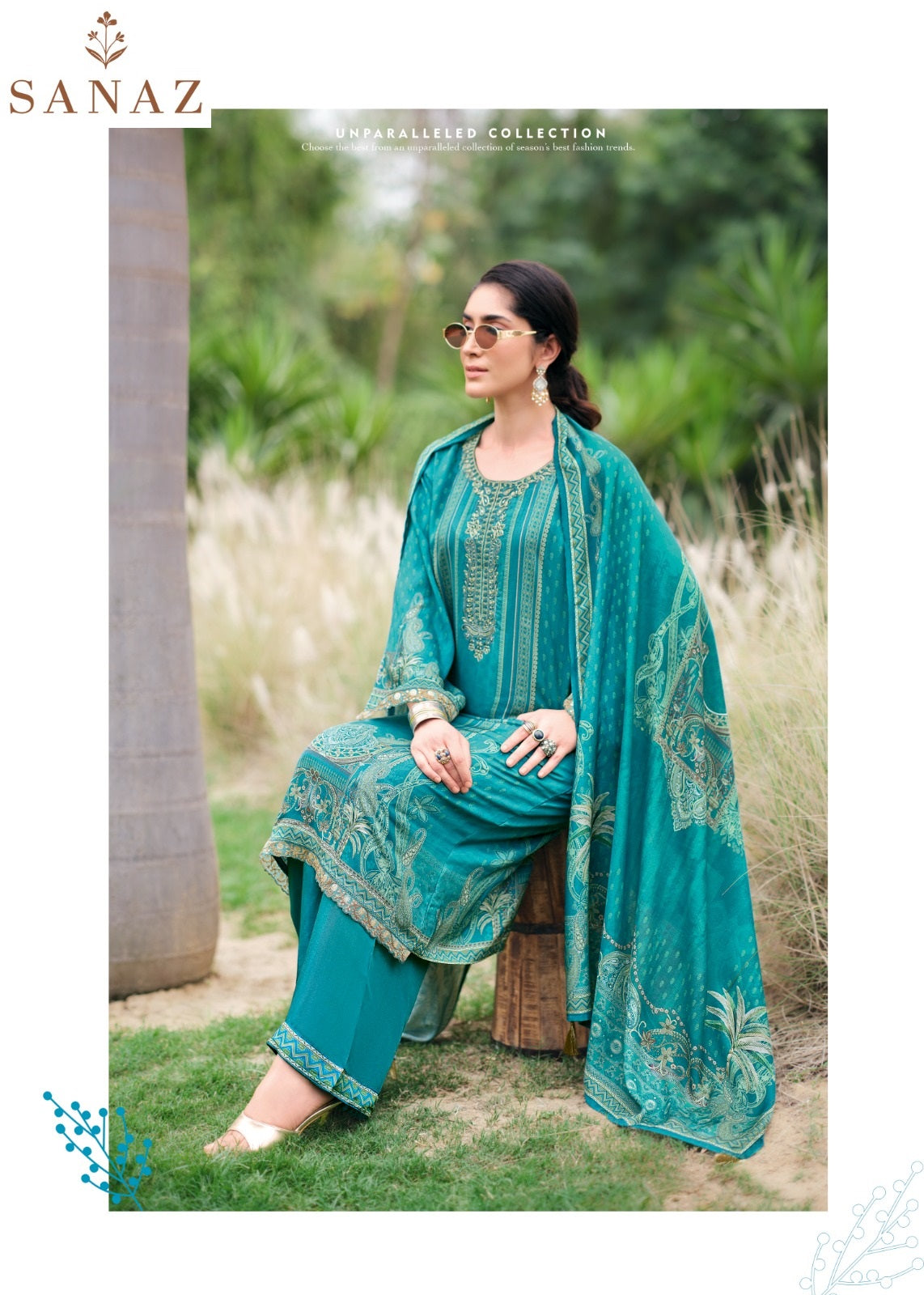 Mahira Sanaz Viscose Muslin Pant Style Suits Wholesaler India