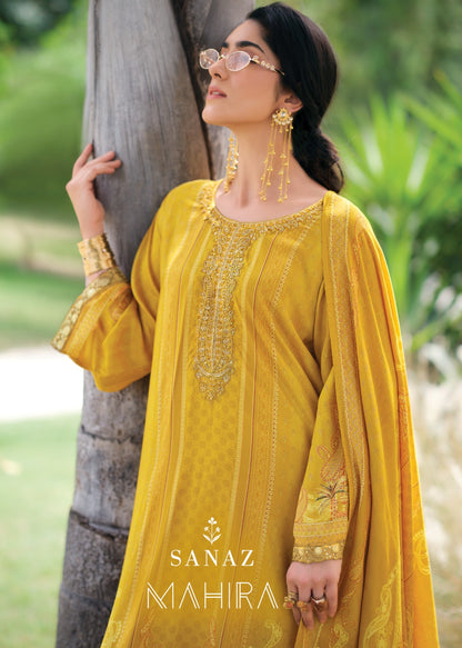 Mahira Sanaz Viscose Muslin Pant Style Suits Wholesaler India