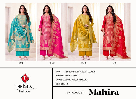 Mahira Tanishk Fashion Pure Viscose Plazzo Style Suits Supplier Ahmedabad