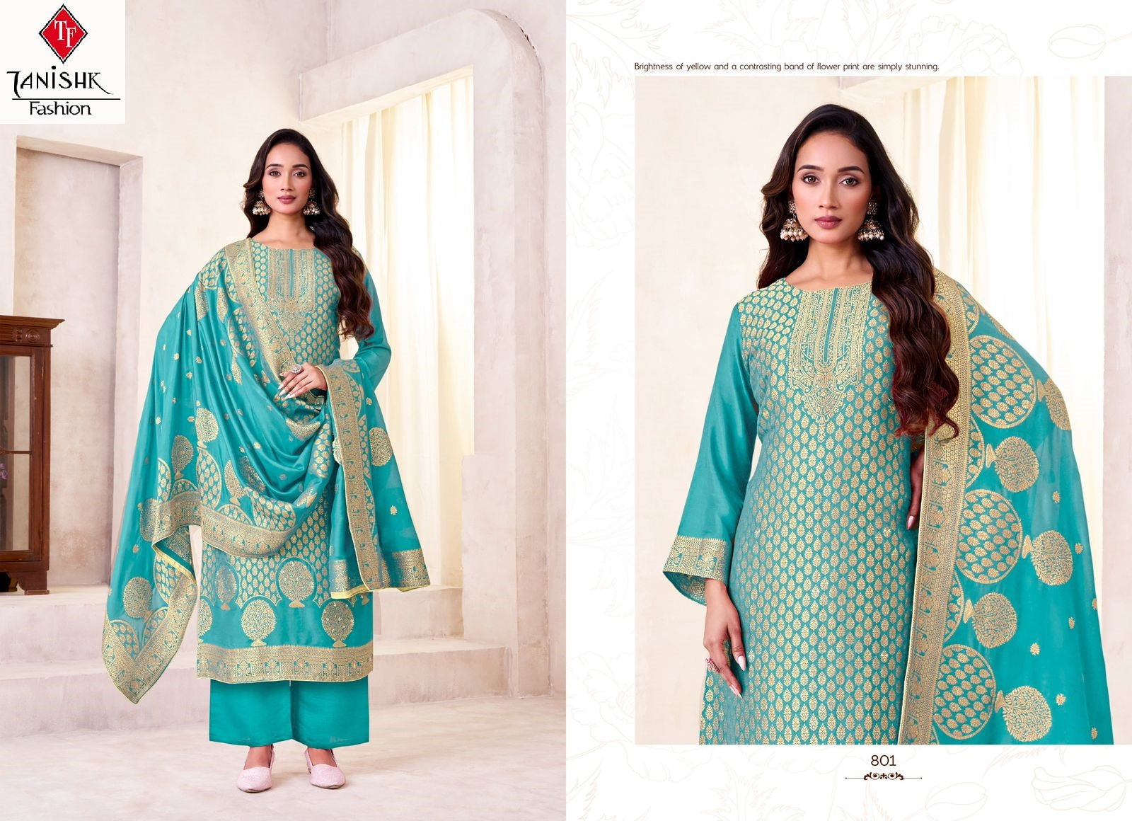 Mahira Tanishk Fashion Pure Viscose Plazzo Style Suits Supplier Ahmedabad