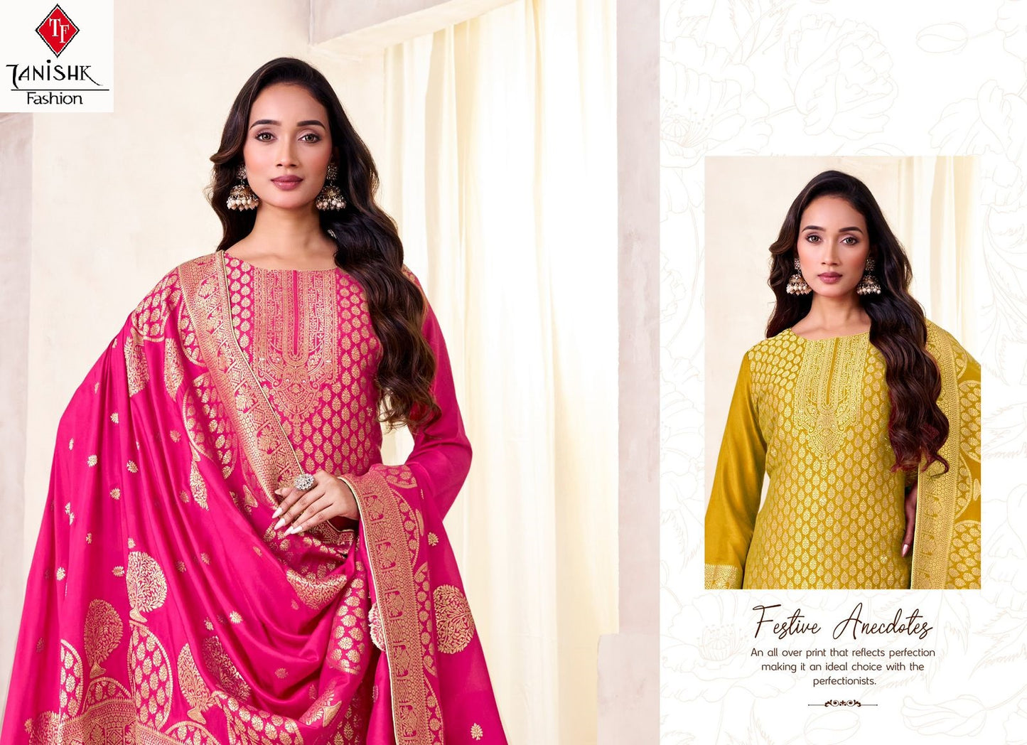 Mahira Tanishk Fashion Pure Viscose Plazzo Style Suits Supplier Ahmedabad