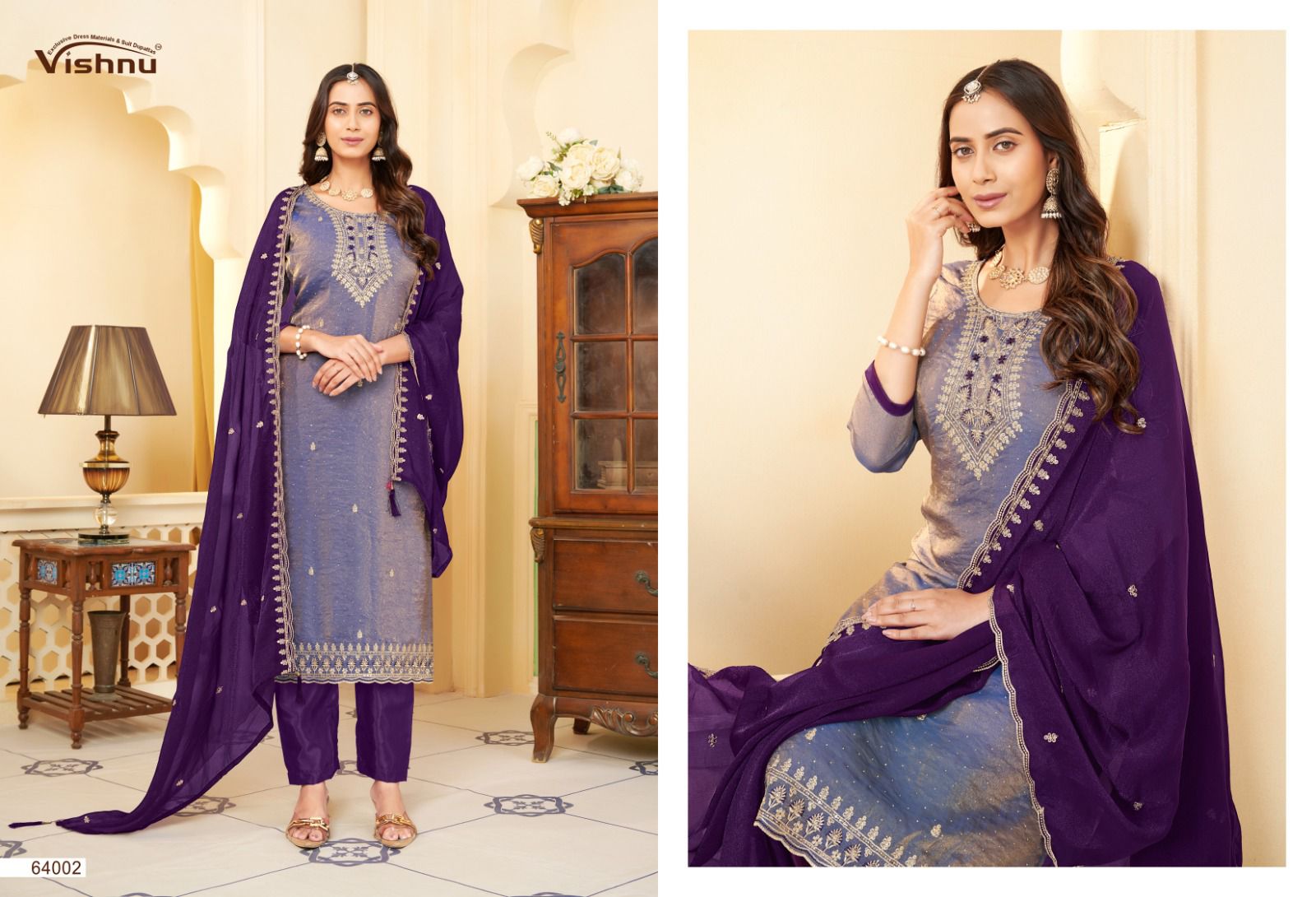 Mahira Vishnu Impex Pant Style Suits Wholesaler Ahmedabad