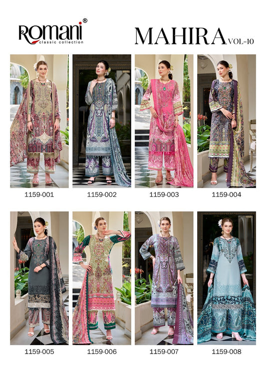 Mahira Vol 10 Romani Cotton Karachi Salwar Suits Wholesale Rate
