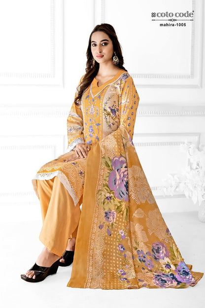 Mahira Vol 1 Coto Code Lawn Cotton Karachi Salwar Suits Wholesale