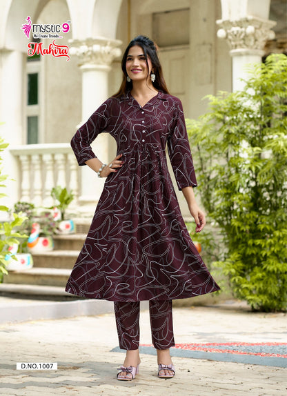 Mahira Vol 1 Mystic 9 Viscose Co Ord Set Supplier India
