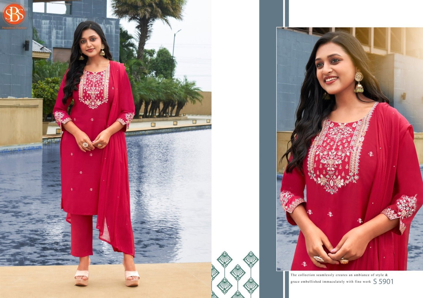 Mahira Vol 2 Sbs Chinon Silk Readymade Pant Style Suits Wholesale Rate