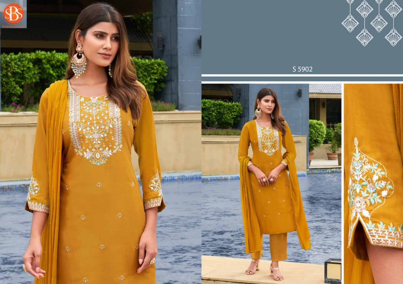 Mahira Vol 2 Sbs Chinon Silk Readymade Pant Style Suits Wholesale Rate