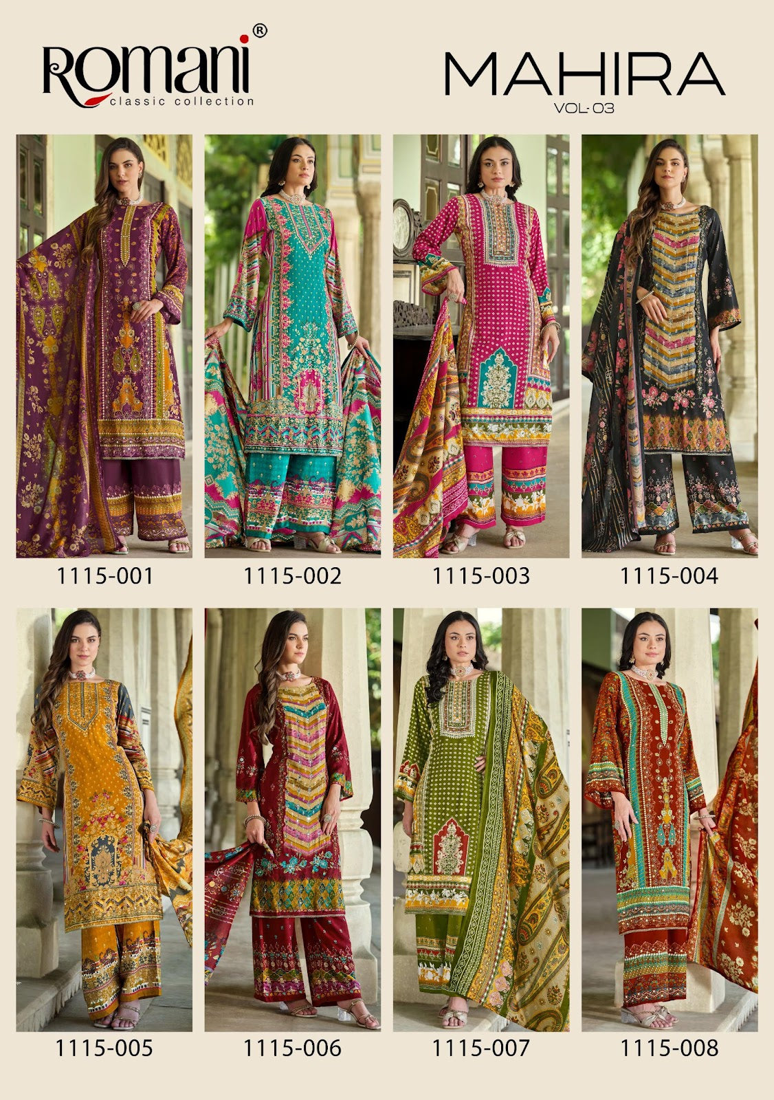 Mahira Vol 3 Romani Cotton Karachi Salwar Suits Wholesale Price