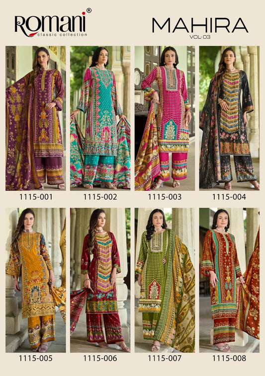 Mahira Vol 3 Romani Cotton Karachi Salwar Suits Wholesale Price