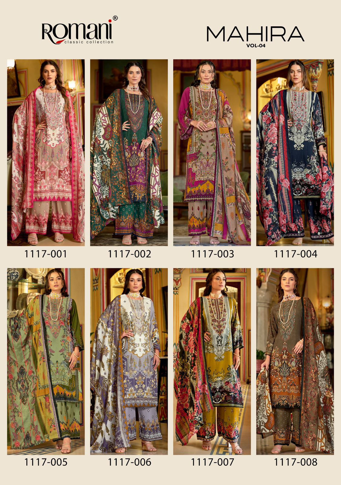 Mahira Vol 4 Romani Cotton Karachi Salwar Suits Wholesaler India
