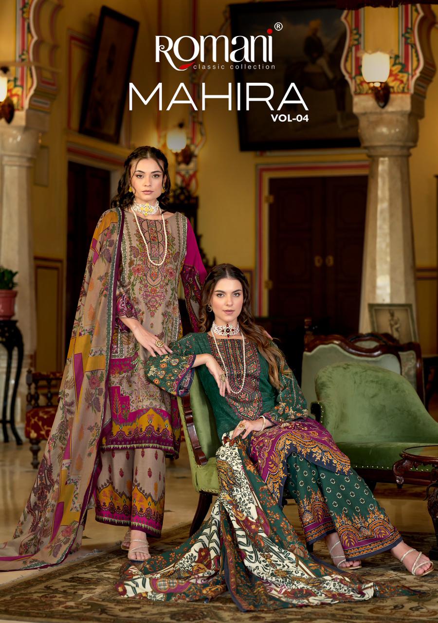 Mahira Vol 4 Romani Cotton Karachi Salwar Suits Wholesaler India