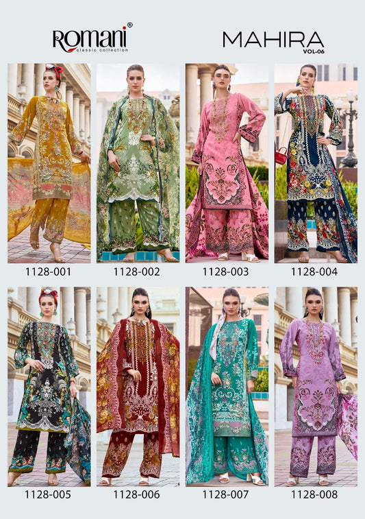 Mahira Vol 6 Romani Cotton Karachi Salwar Suits Exporter Ahmedabad