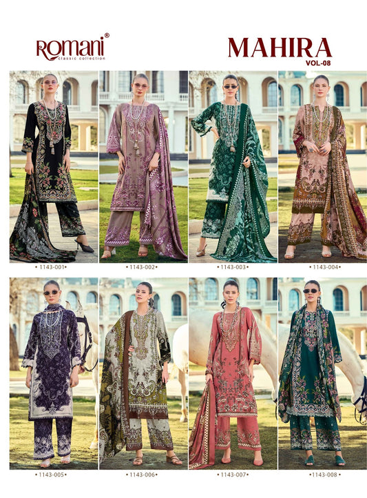Mahira Vol 8 Romani Cotton Karachi Salwar Suits Wholesale Price