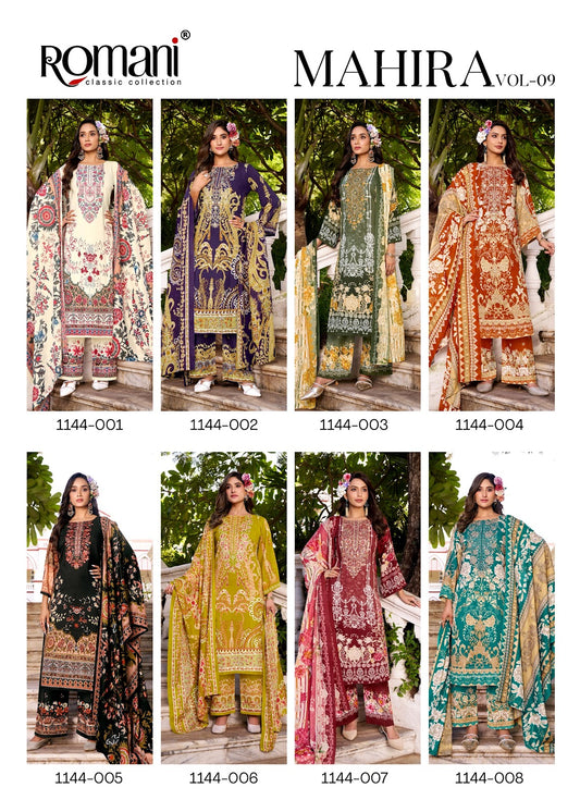 Mahira Vol 9 Romani Cotton Karachi Salwar Suits Wholesaler Gujarat