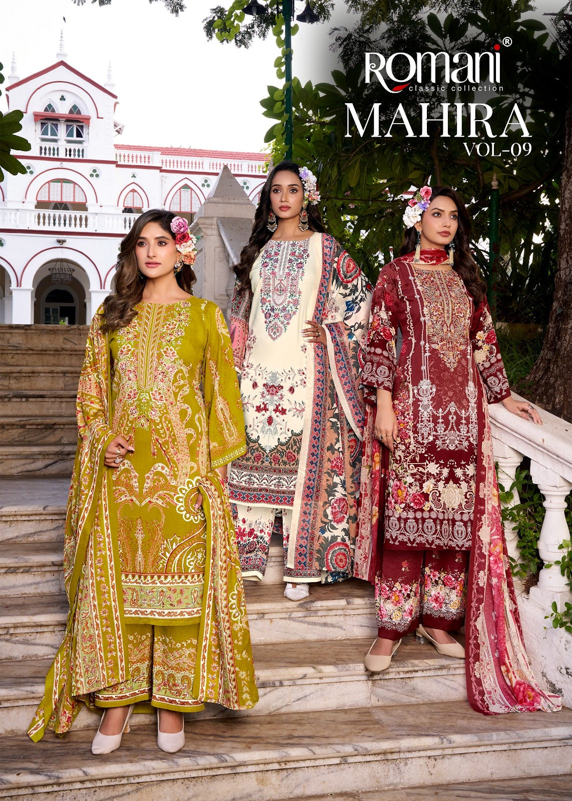 Mahira Vol 9 Romani Cotton Karachi Salwar Suits Wholesaler Gujarat