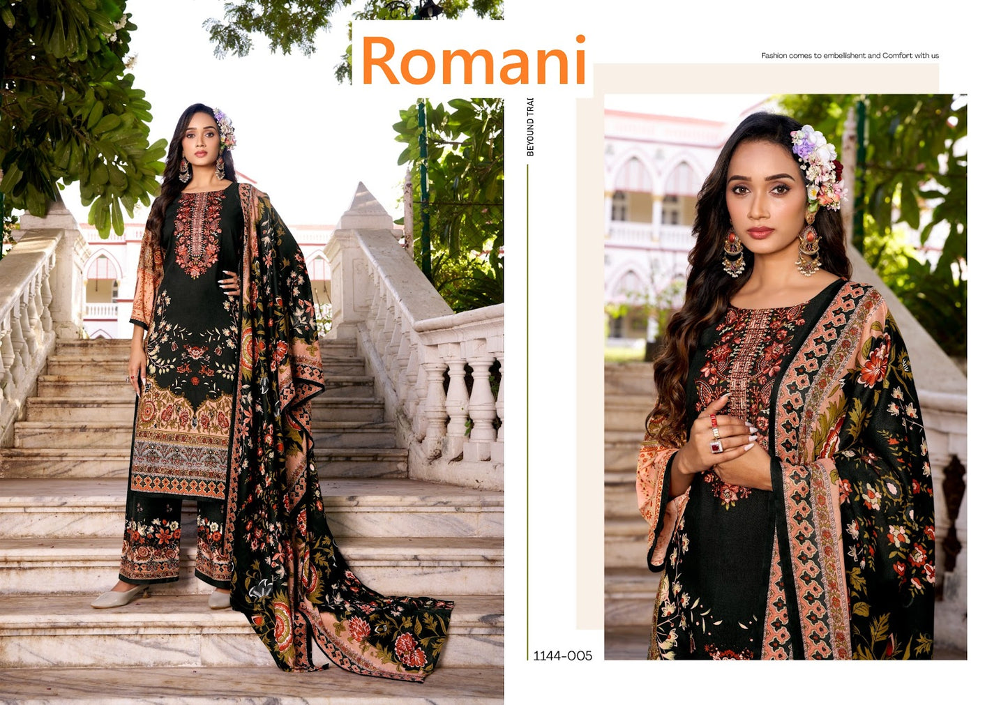 Mahira Vol 9 Romani Cotton Karachi Salwar Suits Wholesaler Gujarat