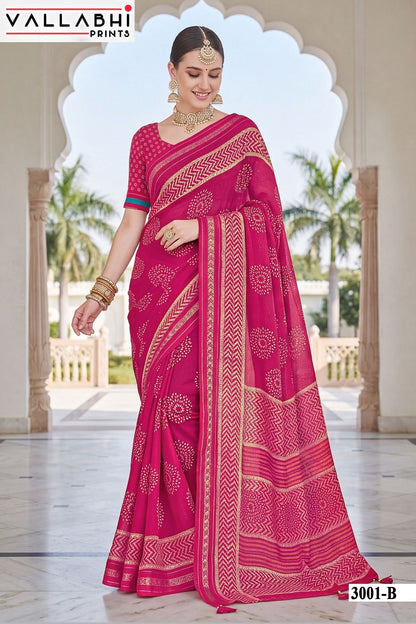 Mahisuta Vol 3 Vallabhi Prints Moss Sarees Supplier Ahmedabad