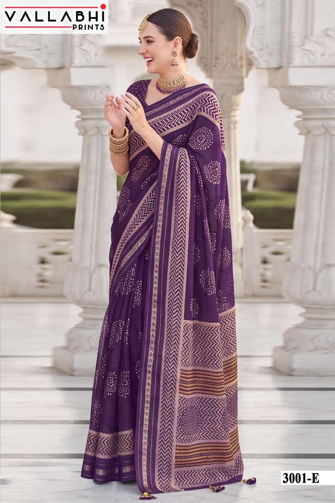 Mahisuta Vol 3 Vallabhi Prints Moss Sarees Supplier Ahmedabad