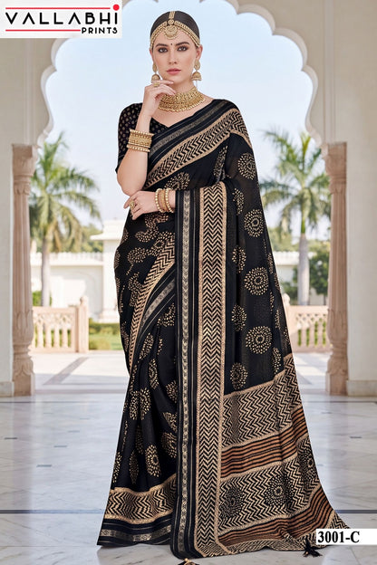 Mahisuta Vol 3 Vallabhi Prints Moss Sarees Supplier Ahmedabad
