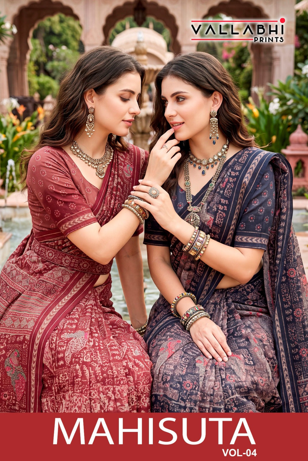 Mahisuta Vol 4 Vallabhi Prints Moss Sarees Manufacturer Ahmedabad
