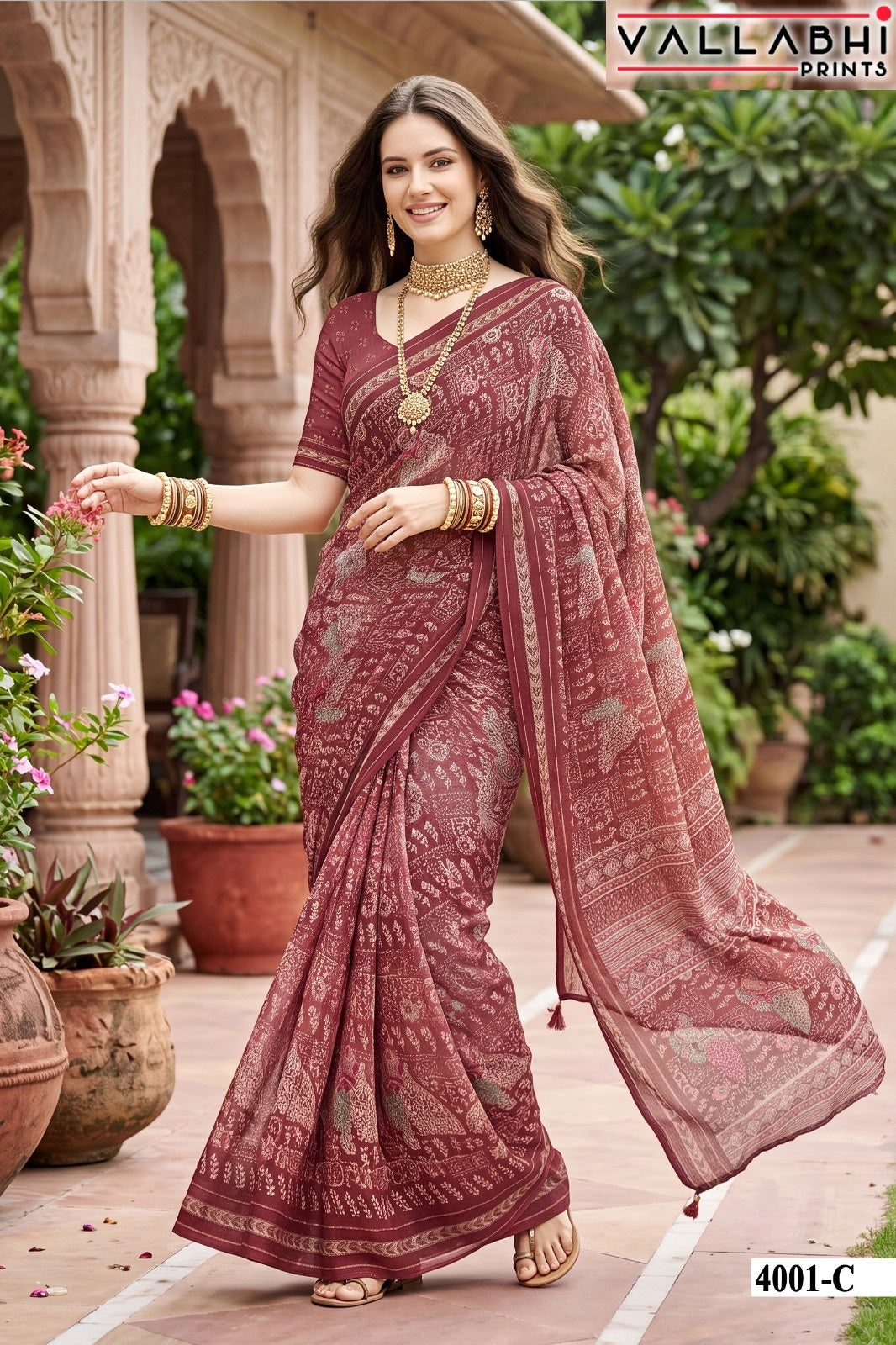 Mahisuta Vol 4 Vallabhi Prints Moss Sarees Manufacturer Ahmedabad