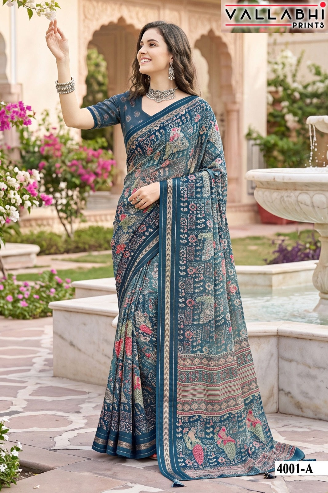 Mahisuta Vol 4 Vallabhi Prints Moss Sarees Manufacturer Ahmedabad