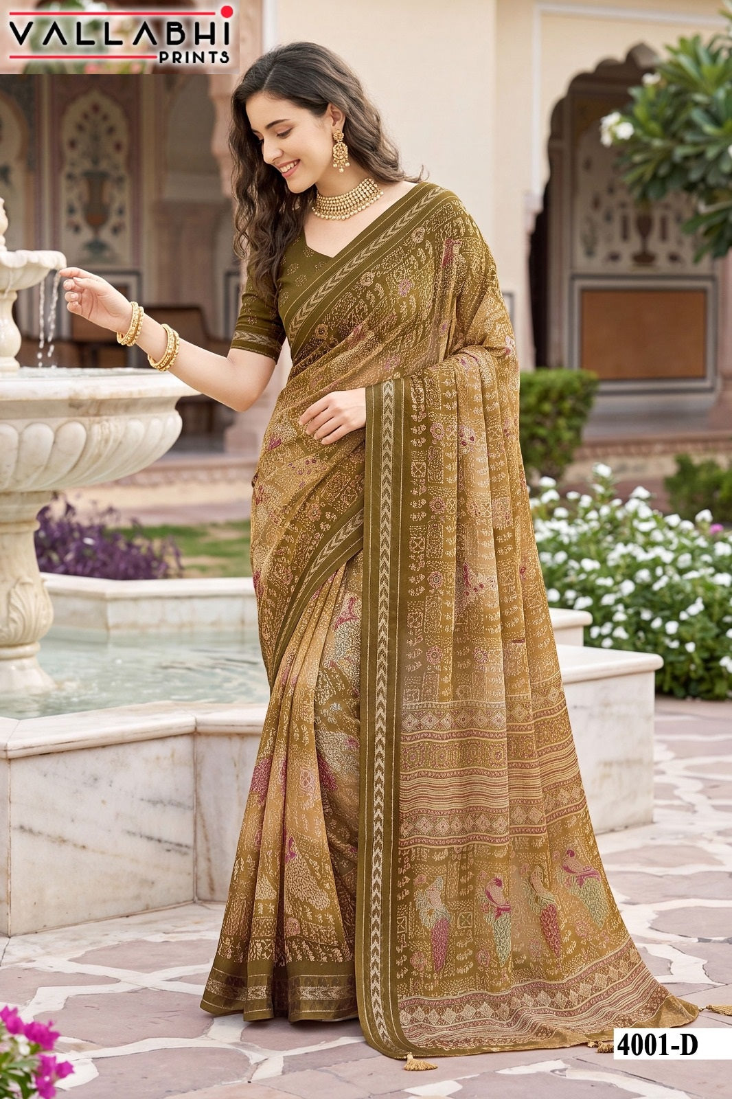Mahisuta Vol 4 Vallabhi Prints Moss Sarees Manufacturer Ahmedabad
