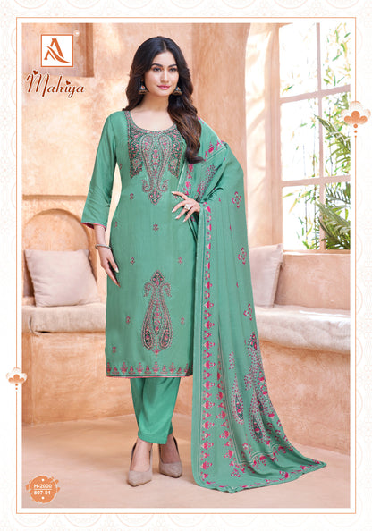 Mahiya Alok Viscose Muslin Karachi Salwar Suits Supplier