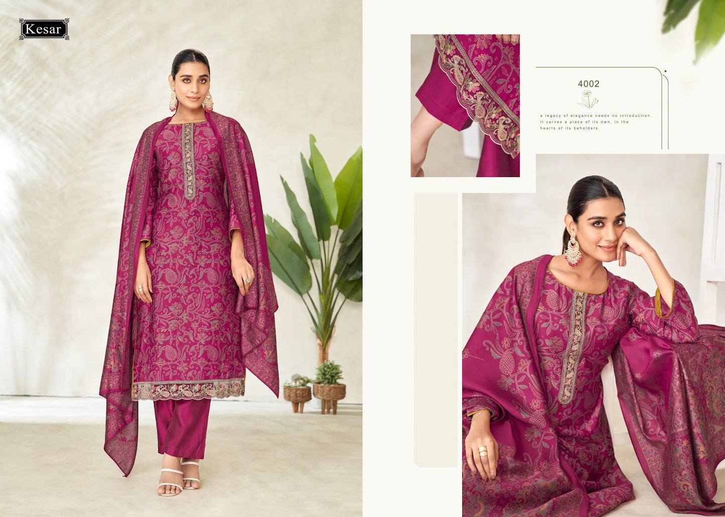 Mahiya Kesar Pashmina Suits Wholesaler