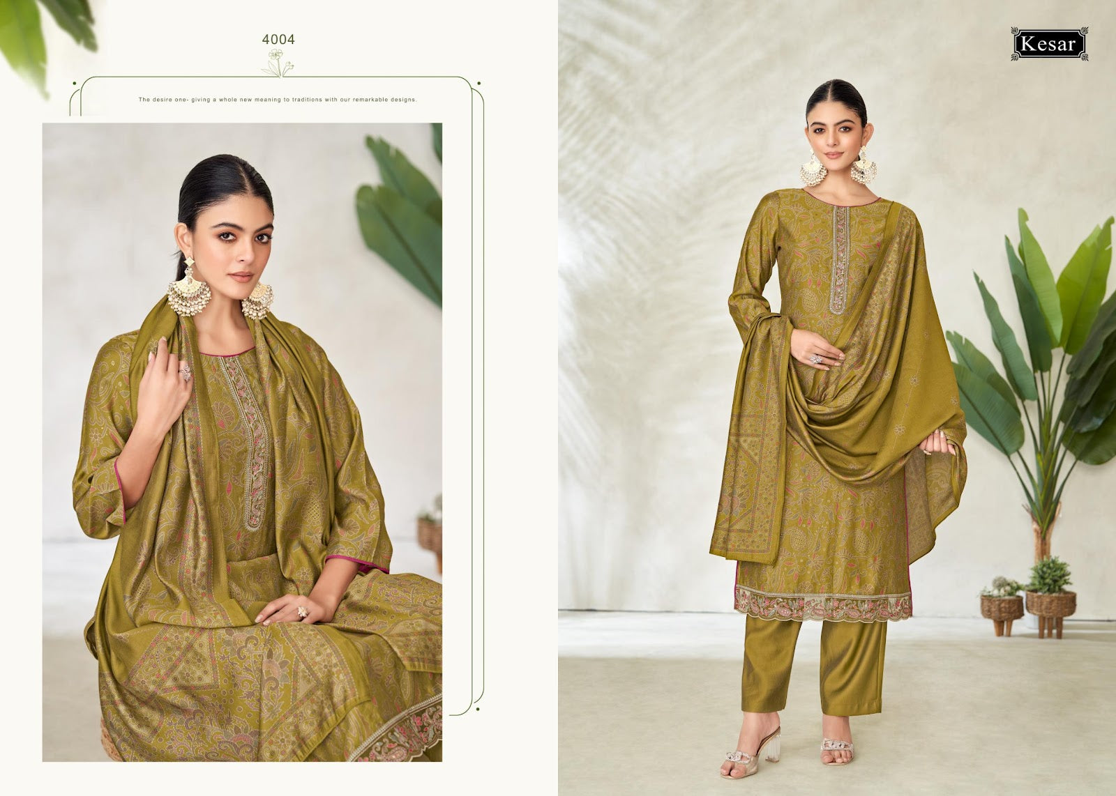 Mahiya Kesar Pashmina Suits Wholesaler