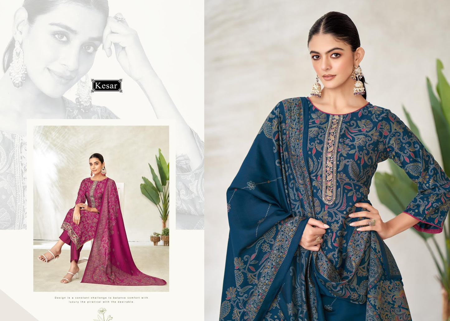 Mahiya Kesar Pashmina Suits Wholesaler