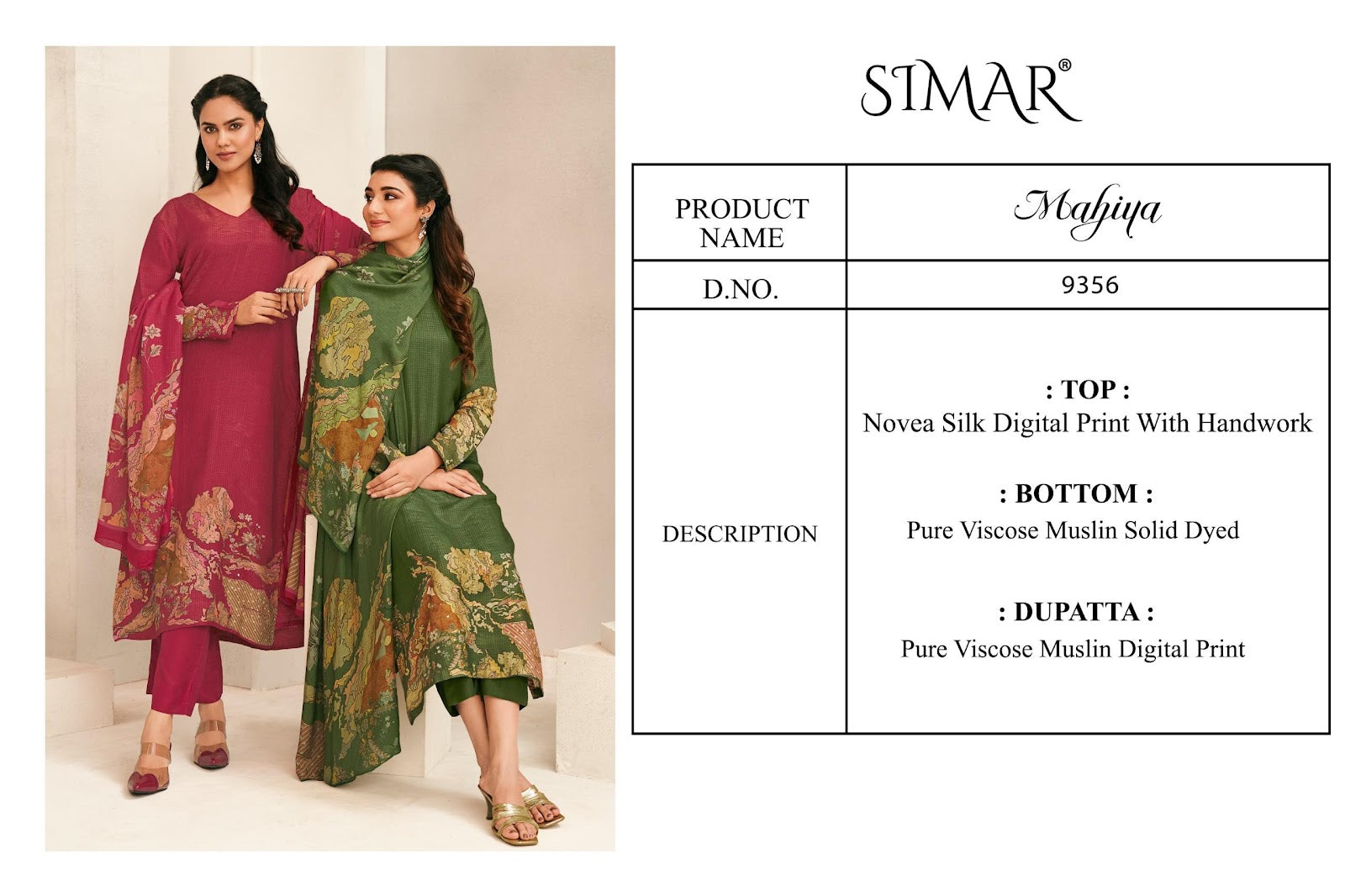 Mahiya Simar Pant Style Suits Exporter Gujarat