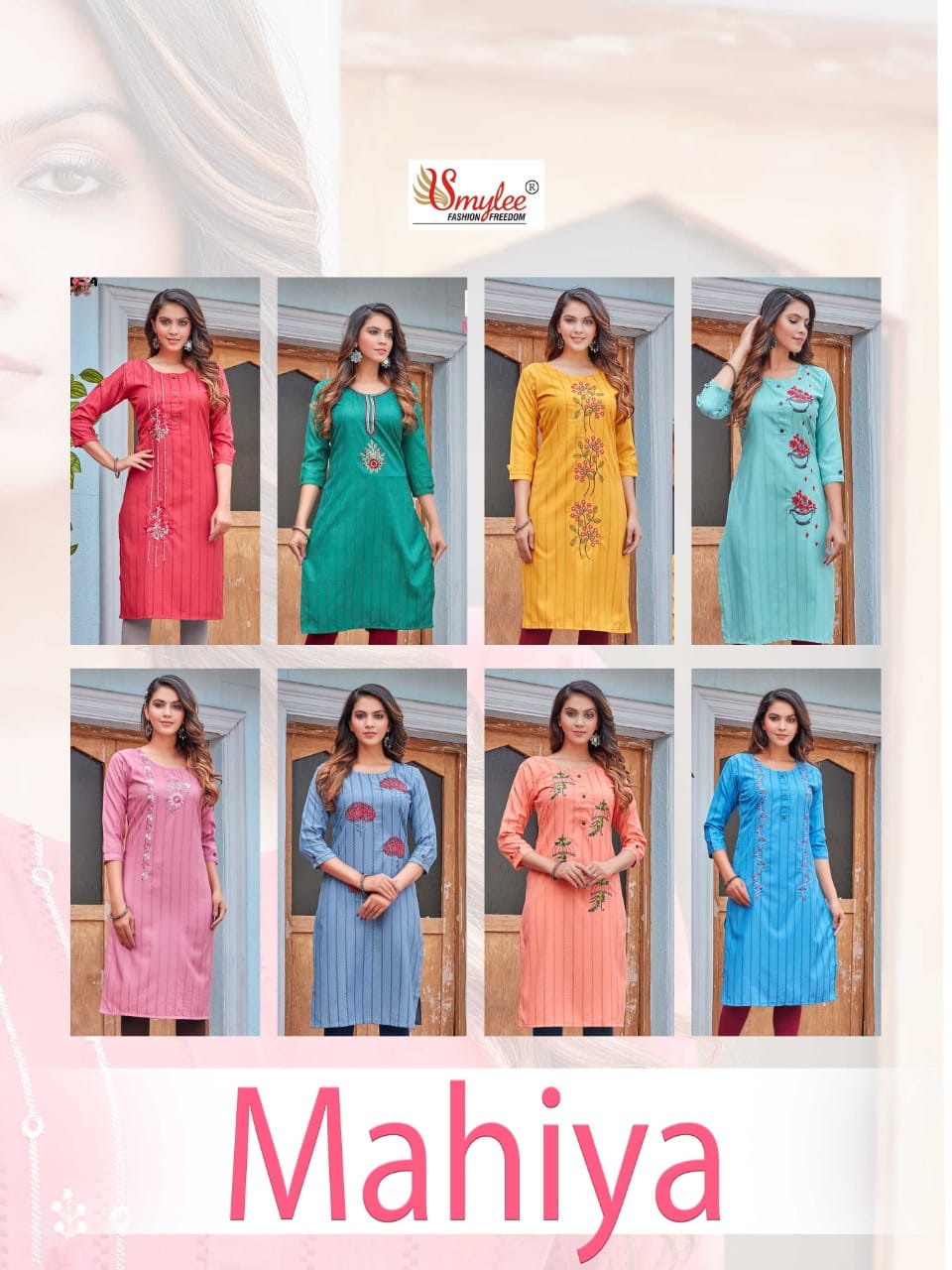 Mahiya Smylee Bombay Straight Cut Kurtis Supplier Gujarat