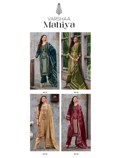 Mahiya Varshaa Linen Pant Style Suits Manufacturer