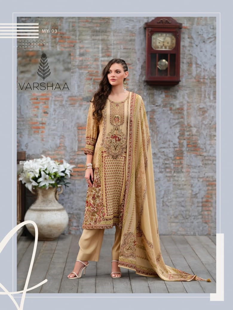 Mahiya Varshaa Linen Pant Style Suits Manufacturer