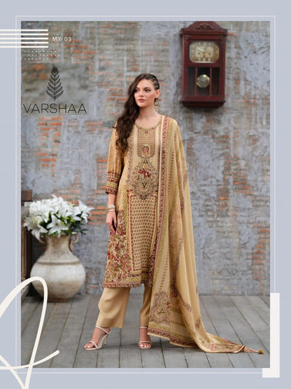 Mahiya Varshaa Linen Pant Style Suits Manufacturer