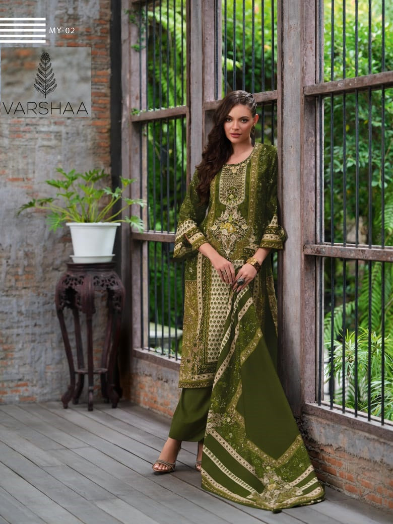 Mahiya Varshaa Linen Pant Style Suits Manufacturer